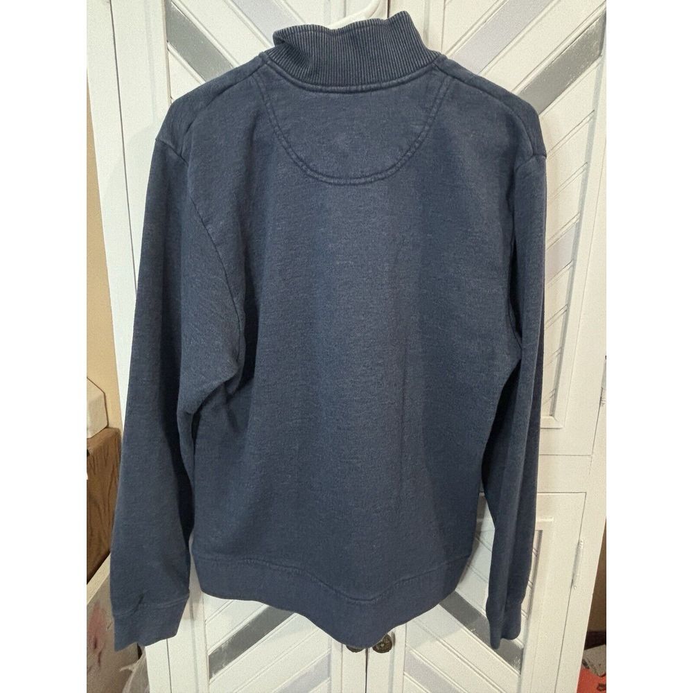 Orvis Mens Large Blue 1/4 Zip Retro Style Collared High Neck Sweatshirt Pullover - Picture 5 of 15